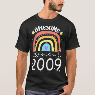 14 Year Old Bday Awesome Since 2009 14th Birthday T-Shirt