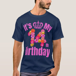 14 Year Old Birthday Girls Flower Its My 14th Birt T-Shirt