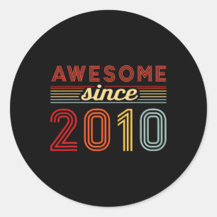 14 Year Old Boy Girl Birthday 14th Bday Funny 14yr Classic Round Sticker