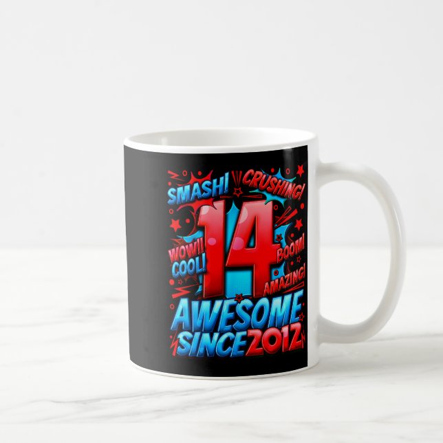 14 Year Old For Boys 14th Birthday Boy 14 Year Old Coffee Mug (Right)