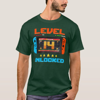 14 Year Old Level 14 Unlocked 14th Birthday Boy Vi T-Shirt