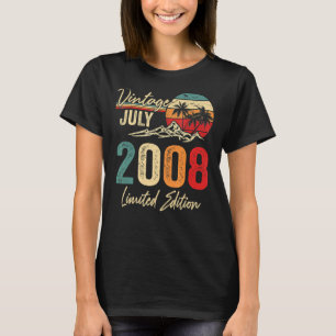 14 Year Old Vintage July 2008 14th Birthday T-Shirt