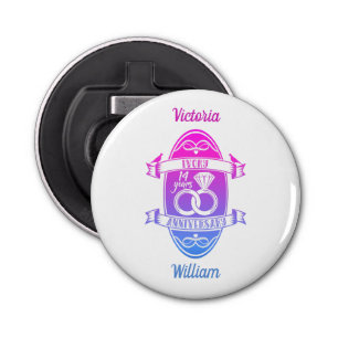 14 Year traditional ivory 14th wedding anniversary Bottle Opener