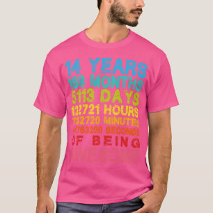 14 Years 168 Months Of Being Awesome 14th Birthday T-Shirt