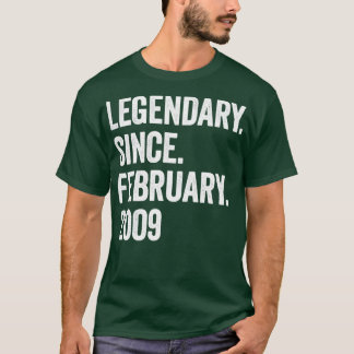 14 Years Legendary Since February 2009 14th Birthd T-Shirt