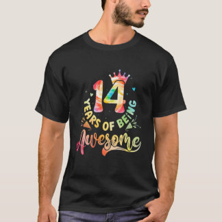 14 Years of Being Awesome Celebrating 14th Birthda T-Shirt