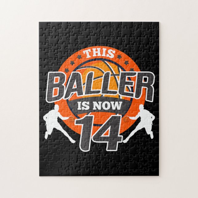 14 Years Old Basketball Kid Gift Son Jigsaw Puzzle (Vertical)