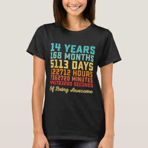 14 Years Old Birthday Quote Funny 14th B-Day Math T-Shirt