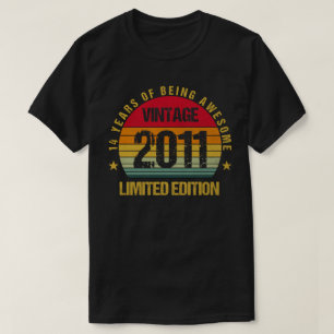 14 Years Old Fourteenth 2011 Vintage 14th Birthday T-Shirt