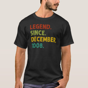 14 Years Old Legend Since December 2008 14th Birt T-Shirt
