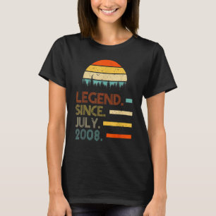 14 Years Old Legend Since July 2008 14th Birthday T-Shirt