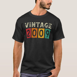 14 Years Old  Vintage 2009 14th Birthday Men Women T-Shirt