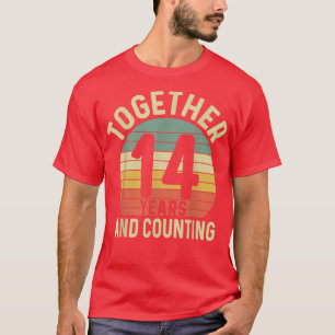14 Years Together Matching Couples 14th Wedding An T-Shirt