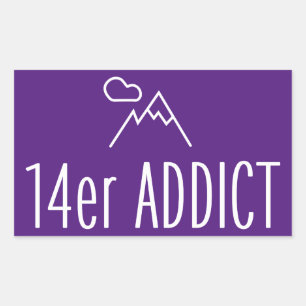 14er Addict Rectangular Sticker