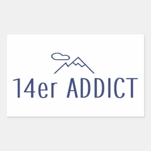 14er Addict Rectangular Sticker