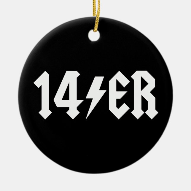 14er ceramic tree decoration (Front)