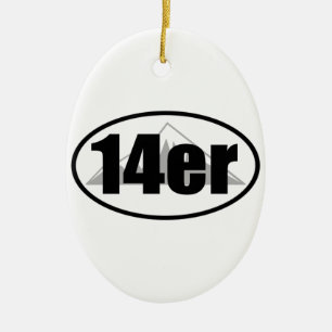 14er ceramic tree decoration