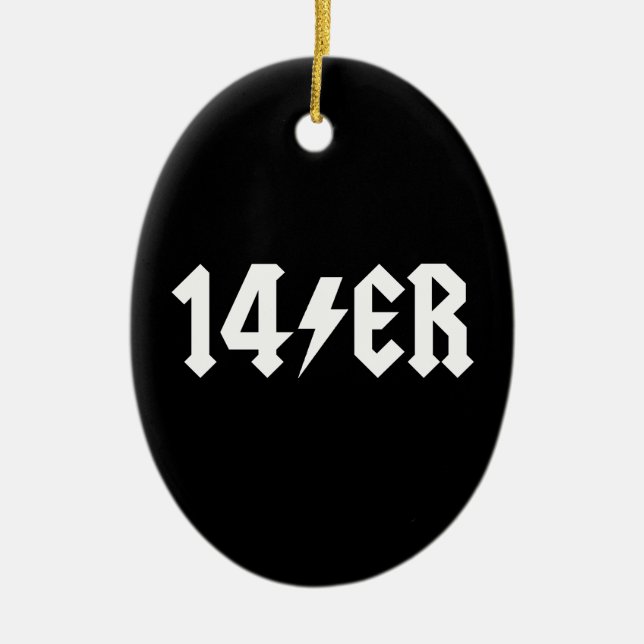 14er ceramic tree decoration (Front)