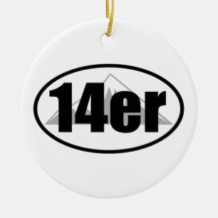 14er ceramic tree decoration