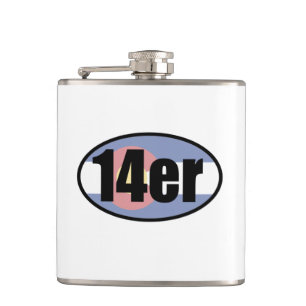 14er Flag Hip Flask