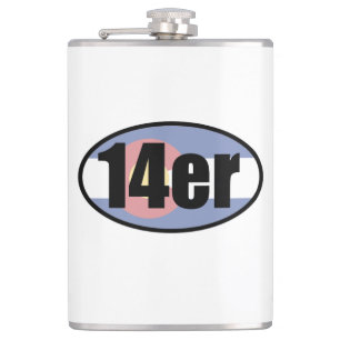 14er Flag Hip Flask