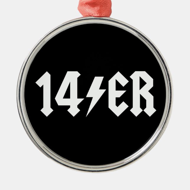 14er metal tree decoration (Front)