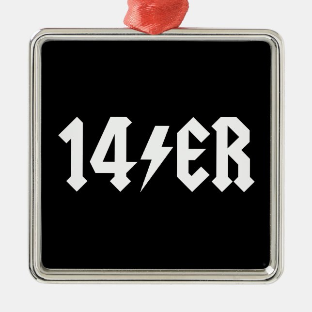 14er metal tree decoration (Front)