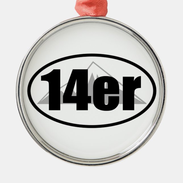14er metal tree decoration (Front)