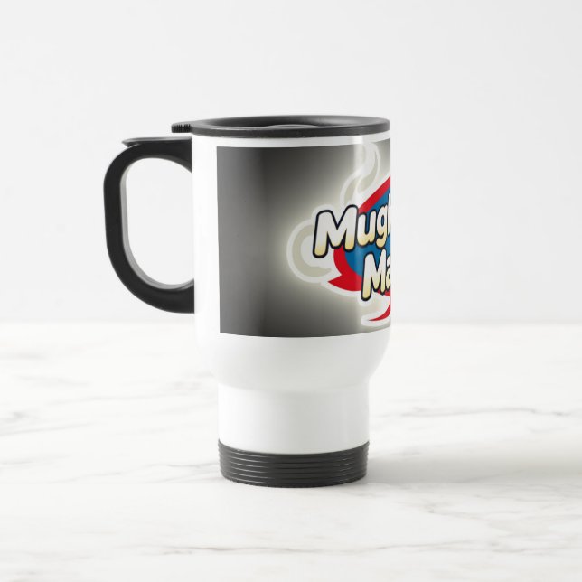 14oz Custom Coffee Travel Mug – Spill Resistant (Left)