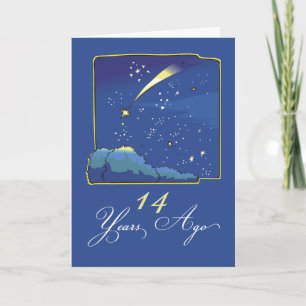 14th Adoption Anniversary with Stars and Night Sky Card