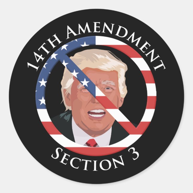 14th Amendment Anti-Trump Classic Round Sticker (Front)