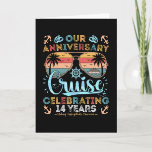 14th Anniversary Cruise Celebrating 14 Years Coupl Card