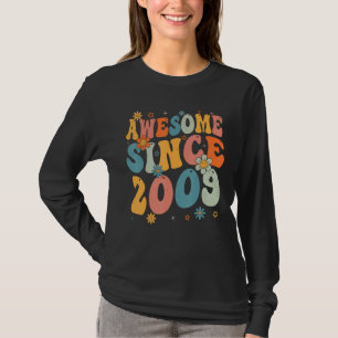 14th Birthday Awesome Since 2009 14 Years Old Retr T-Shirt