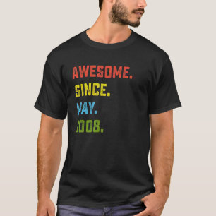 14th Birthday Awesome Since May 2008 14 Years Old T-Shirt
