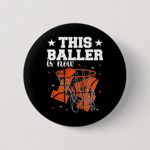 14th Birthday Basketball Boys 6 Cm Round Badge