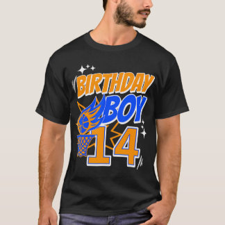 14Th Birthday Basketball Teenager Birthday Boy 14  T-Shirt