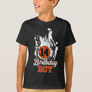 14th Birthday Basketball Theme Birthday Boy 14 Yrs T-Shirt