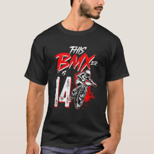 14th Birthday Boy BMX Birthday Party Decoratio T-Shirt