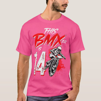 14Th Birthday Boy Bmx Birthday Party Decorations T-Shirt