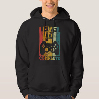 14th Birthday Boy Girl Level 14 Years Gamer Hoodie