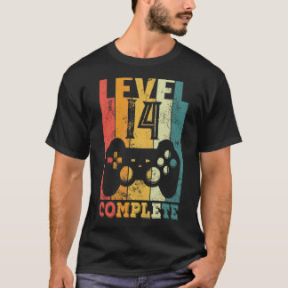 14th Birthday Boy Girl Level 14 Years Gamer T-Shirt
