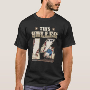 14Th Birthday Boys Fourn Year Old Baseball Player T-Shirt