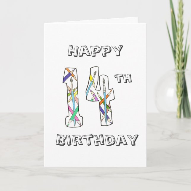 14th Birthday Card (Front)