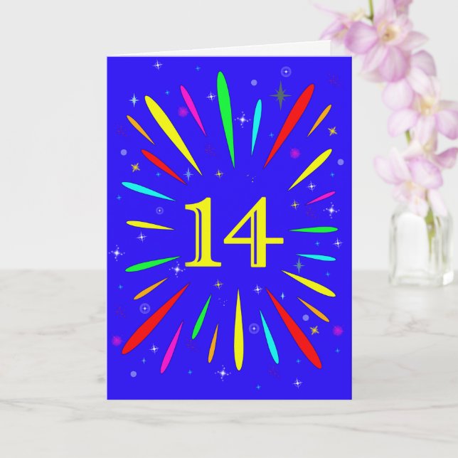 14th Birthday Explosion Card (Orchid)