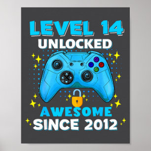 14th Birthday For Boys 14 Years Birthday Kids Poster