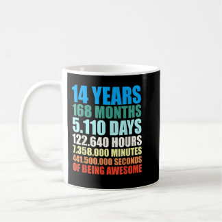 14th Birthday Gift Boys 14s Years Beings Awesome Coffee Mug