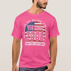 14th Birthday Gifts Boys Vintage 2008 14 Years Old T-Shirt