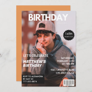 14th birthday invitations for him Magazine Cover