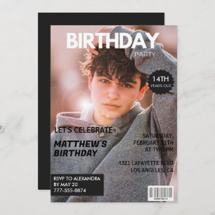 14th birthday invitations for him Magazine Cover