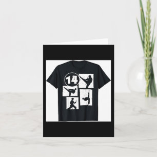 14th Birthday Karate Taekwondo 14 Years Old Boy Card
